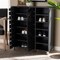Baxton Studio Shirley Grey Finished 2-Door Shoe Storage Cabinet with Open Shelves 157-9561 - alternate 5
